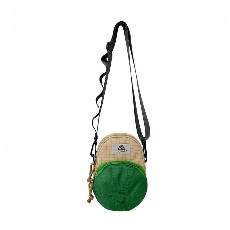 Детская наплечная сумка двойной клетчатой расцветки, повседневная сумка-кроссбоди для путешествий на открытом воздухе