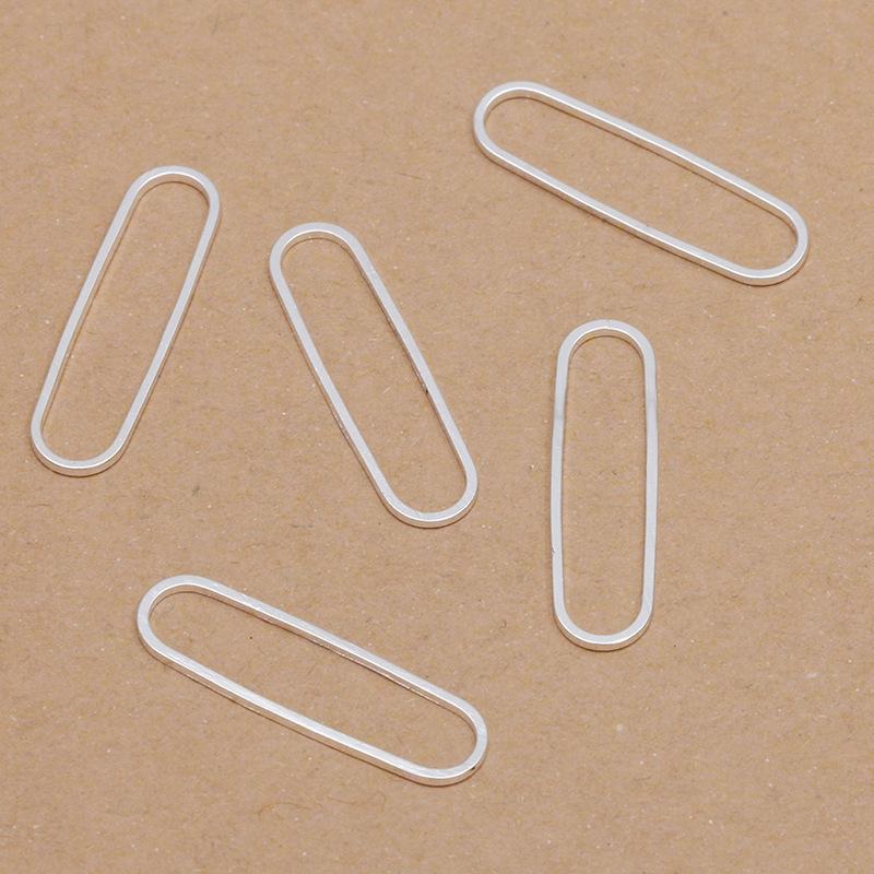 20pcs Metal Oval Hollow Frame Charms Pendant Earrings Bracelet Necklace Connectors for DIY Jewelry Making Findings Wholesale