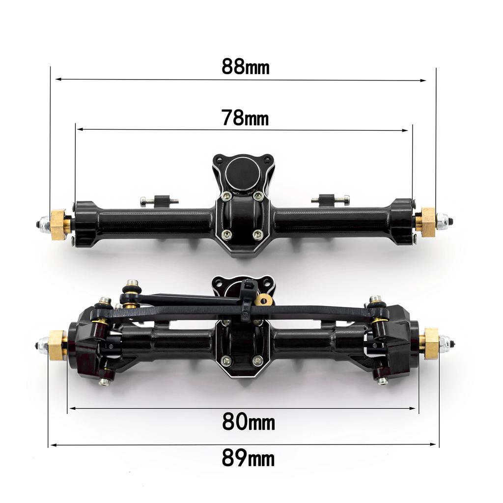 RC Car Front Axle Rr Axle Aluminum Alloy RC Axles Replacements for 1/24  al SCX24 90081  00005 C10  00006  00002 RC Car