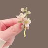 Vintage Green Jasmine Brooch For Women Flower Brooch Dress Clothes Suit Scarf Clip Jewelry Gift