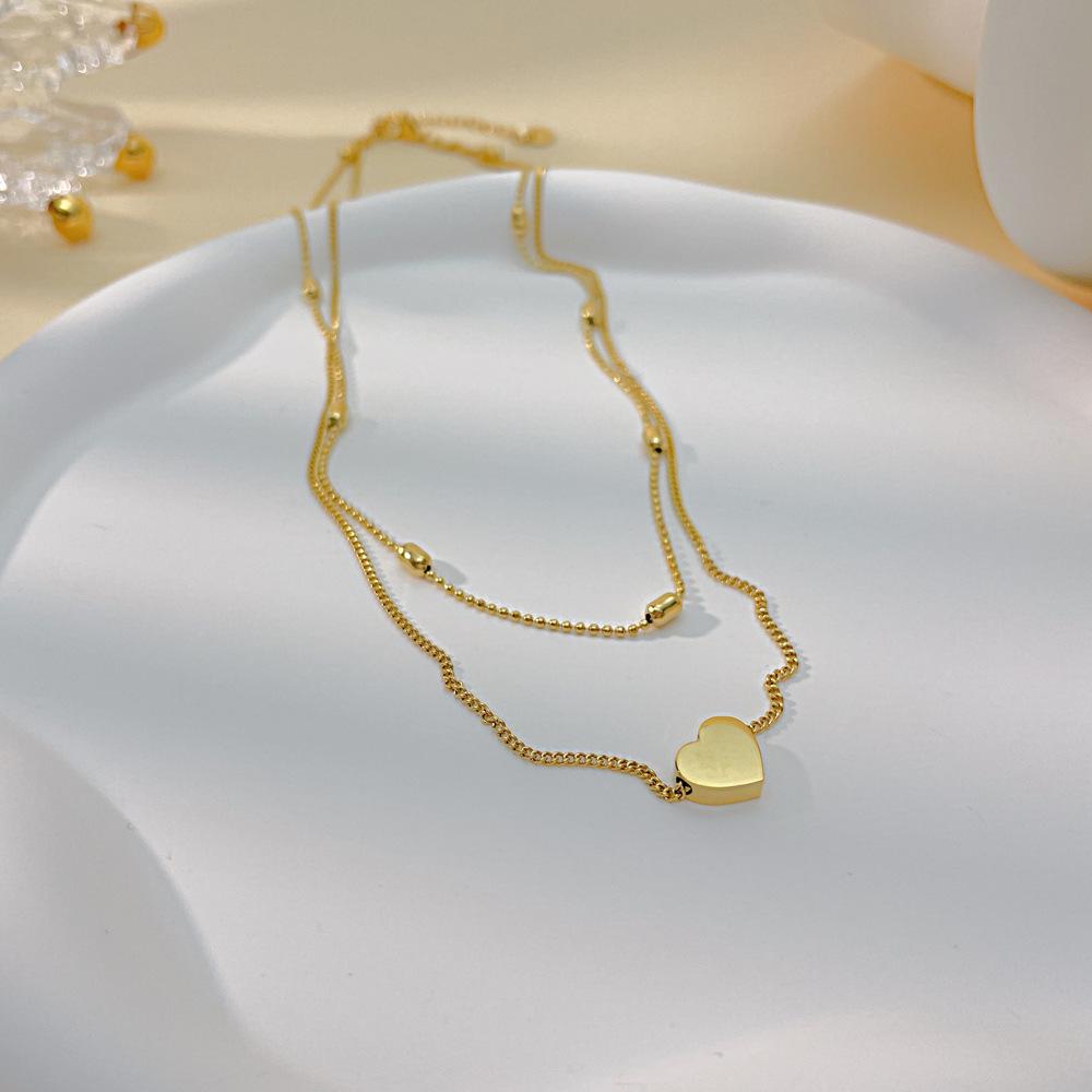 OPK Двухслойное колье Love из титановой стали