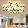 Светодиодный потолочный светильник с цветочным узором, с пультом дистанционного управления, диммируемый, мягкий свет