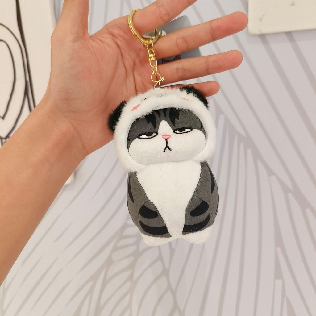 Adorable Cartoon Plush Cat Keychain Cute Soft Toy Personalized Backpack Charm