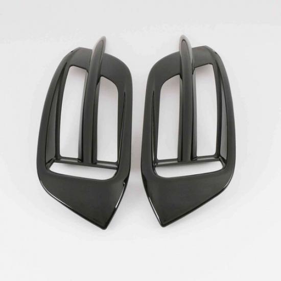 Rear Fog Light Lamp Cover Trim For 2016- Honda Civic Glossy Black Sedan 2pcs