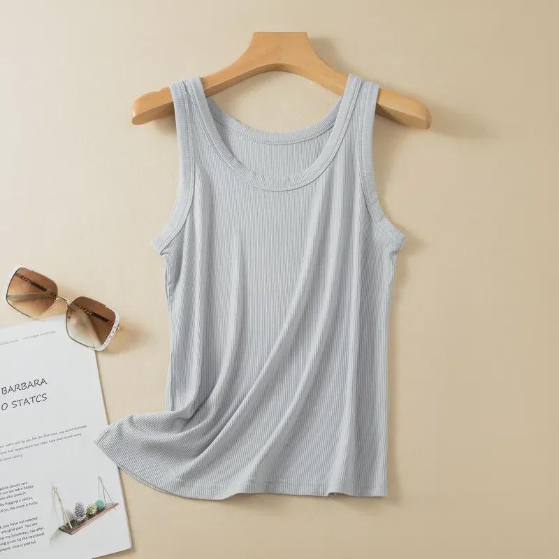Женская облегающая майка из модала - весна/лето, универсальный тонкий топ из нитей