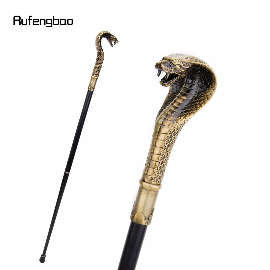 Bronze Luxury Snake Handle Fashion Walking Stick for Party Decorative Walking Cane Elegant Crosier Knob Walking Stick 93cm
