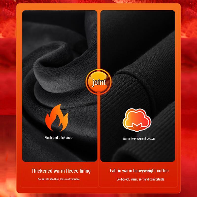 JEANSWEST Men's Fleece Lined Round Neck Sweatshirt