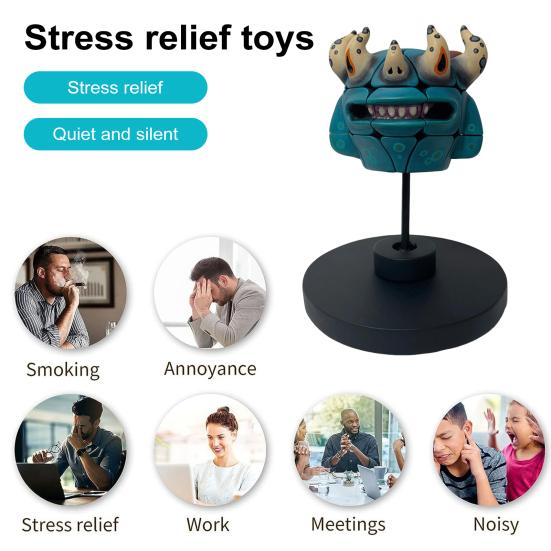 Мультяшный кубик-скульптура «Инопланетяне» для снятия стресса, тревожности, для детей, подростков, взрослых, головоломка-куб, портативный, для художников, ручная работа, кубик-инопланетянин, образовательная игрушка