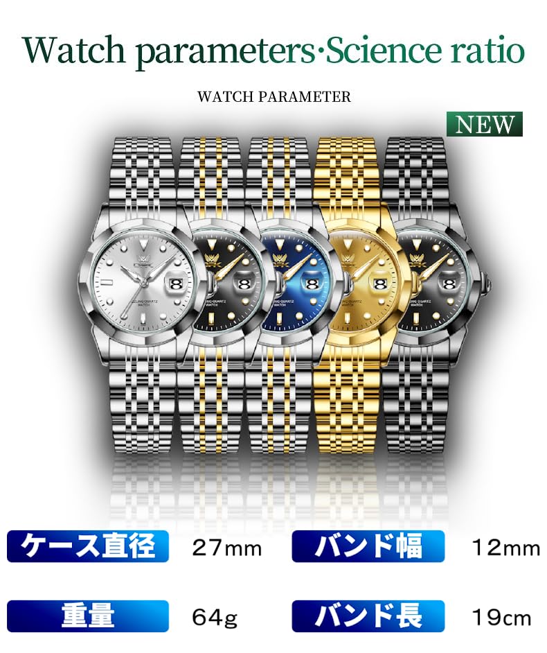 OPK Кварцевые с датой Светящиеся из нержавеющей стали Белые женские часы, Модные, Популярные, Повседневные, Элегантные, Легкие, Легко читаемые, Отображение,