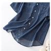 Summer Denim Shirt Short Sleeved Loose Top Tencel Shirt Blouses & Shirts