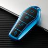 4 кнопки ТПУ чехол для ключа автомобиля для BYD Atto 3 Han EV Dolphin Пульт дистанционного управления Защитная крышка Автоаксессуары