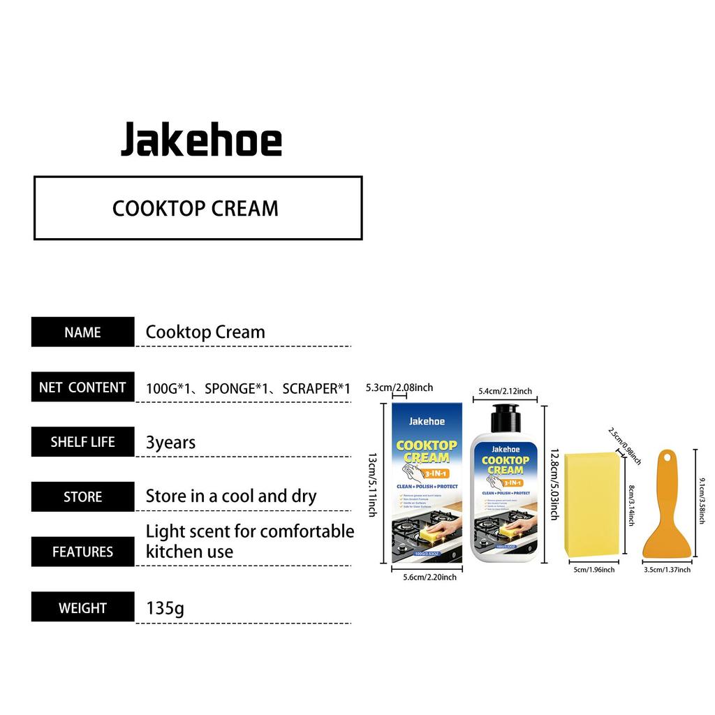 Jakehoe home stove care spray is easy to operate and is suitable for daily surface cleaning and maintenance of kitchen countertops 1SET