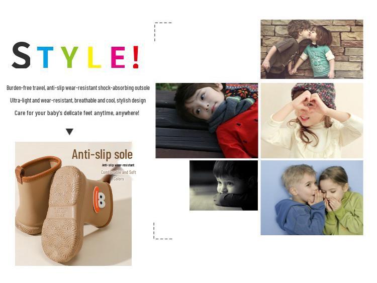 Детские непромокаемые сапоги Dopamine для мальчиков и девочек - Нескользящие, с подкладкой из ЭВА-флиса, Съемные, для детского сада и школы