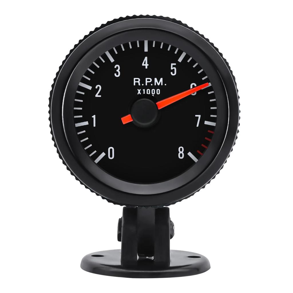 52mm Car RPM Gauge 0-8000 PRM Tachometer With LED Backlight For 1~8 Cylinder For 12V Car Engine Auto Car Tacho Indicator