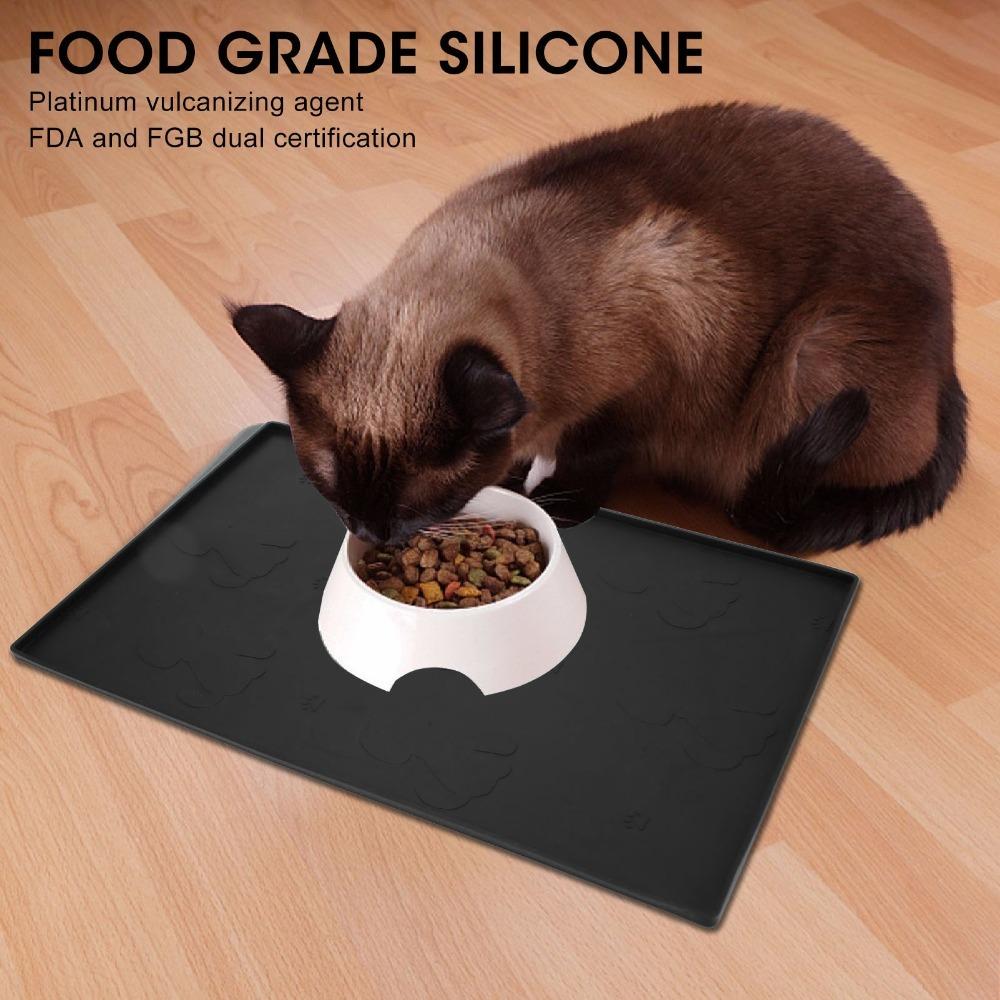 Silicone Dog Food Mat Small Animal printed Pet Placemat Pet Feeding Mat Indoor Pet Feeding