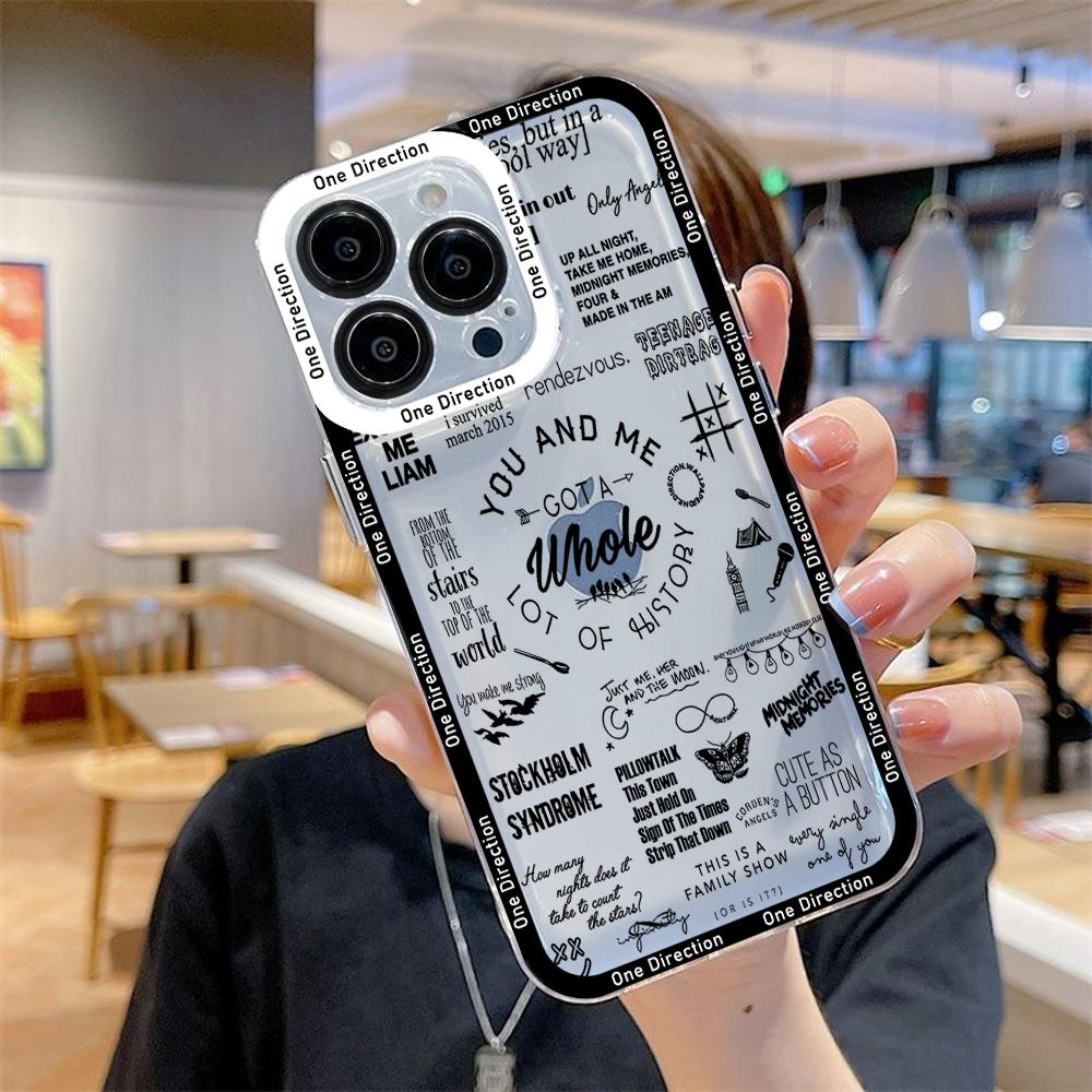 O-one D-Directions Phone Case For iPhone 15 14 13 12 11 Mini Pro Max X XR XSMax 6S 6 7 8 Plus SE20 Transparent Cover