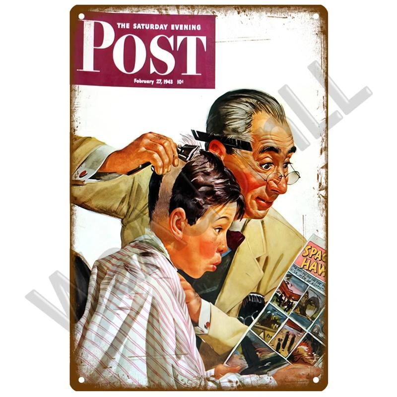 Парикмахерская Ретро Паб Бар украшения жестяная вывеска потертый шик домашний декор доска металлическая вывеска настенный постер винтажный декор искусство винтаж