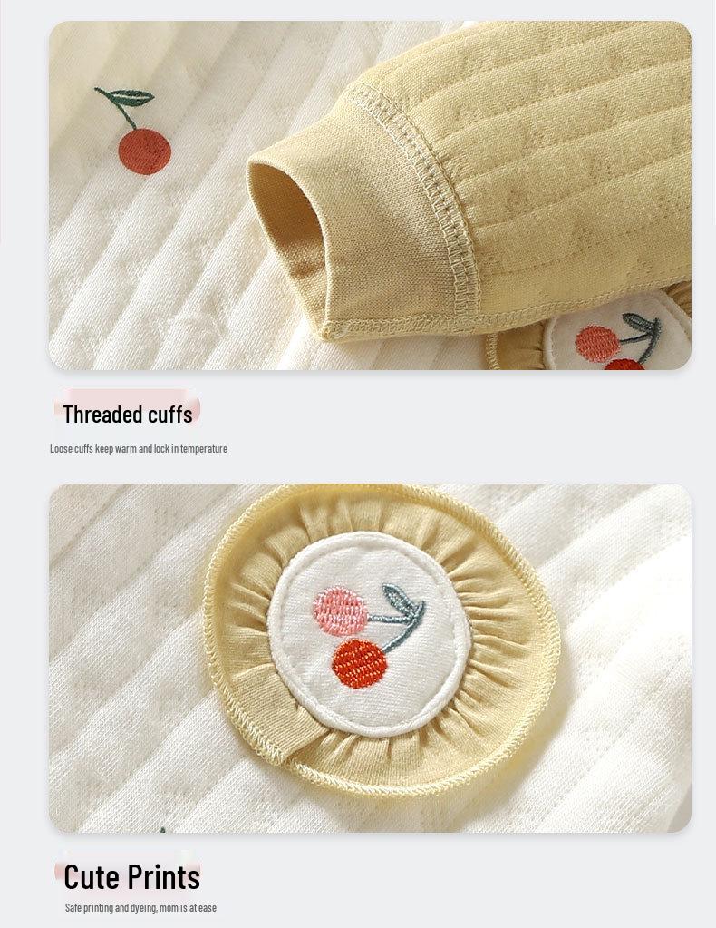 Трехслойный теплый хлопковый боди без косточек для 0-6 месяцев