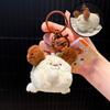 Whimsical Bubbling Animal Plush Keychain Cute Plush Hanging Decor In Colors Various