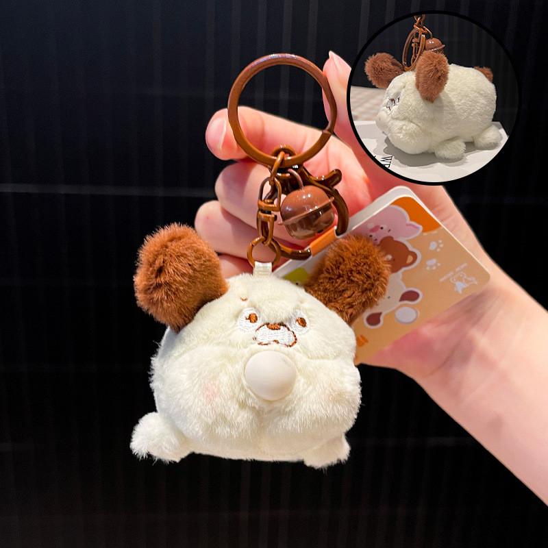 Cute Cartoon Animal Plush Keychain With Soft Material For Backpack Decor And Gifts