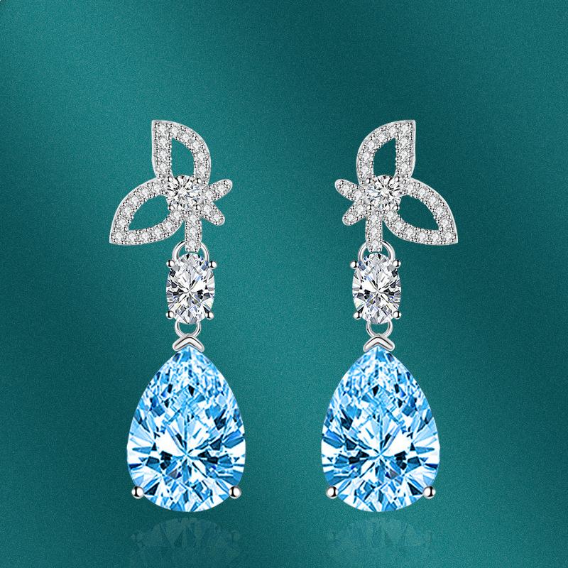 Sace Gems Классические серьги из медного сплава с цирконом, женские ювелирные изделия, свадебный подарок для вечеринки