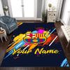 Barcelona Club Customize Text Floor Rug Office Rug Perfect for Entryway Study room Dormitory Decorate room Anti-slip Rug Decorate Offices
