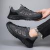 Men's New Hiking Shoes Mesh Breathable Casual Shoes Thick Sole Hollow Comfortable Versatile Sports Shoes Outdoor Tooling Shoes