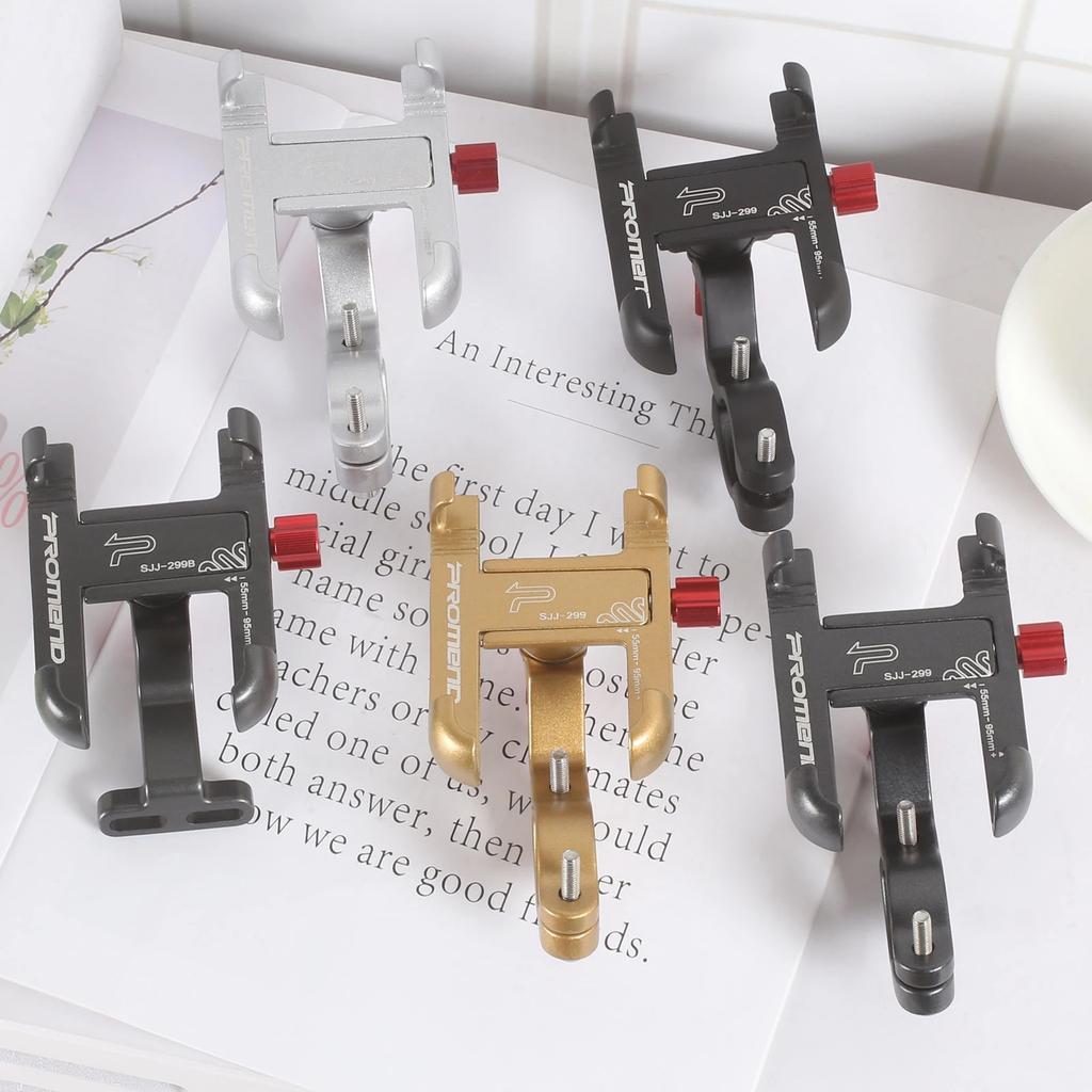 Universal Aluminum Alloy Bicycle Phone Holder Rack Motorcycle Handlebar Mount Non-Slip Moblie Phone Clip