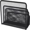 Iron Mail Organizer Countertop Black Document Sorter Tray Paper Letter Holder  Home Office Use