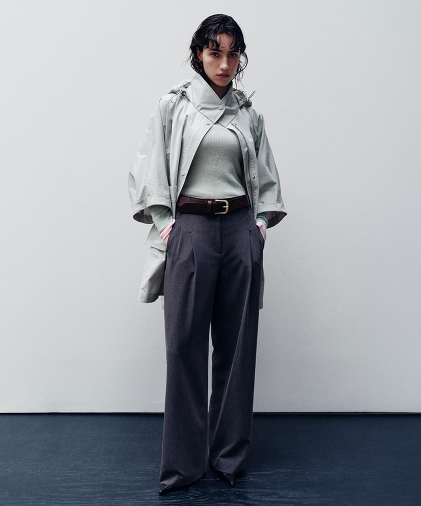 Boleugosesia 26Ss Широкие брюки с двойными складками Угольный