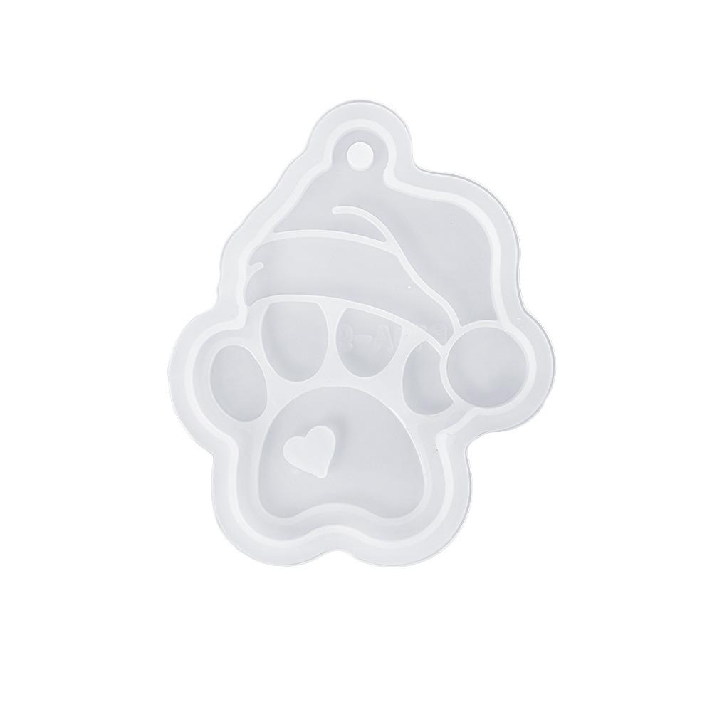 With Hole Christmas Resin Mold 12 Styles Elk Shape Silicone Molds Snowflake Bell Shape DIY Jewelry Making Christmas Craft