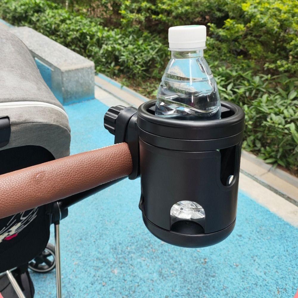 Easy To Install 2 in 1 Baby Stroller Cup Holder Adjustable Trolley Drinks Holder Bikes