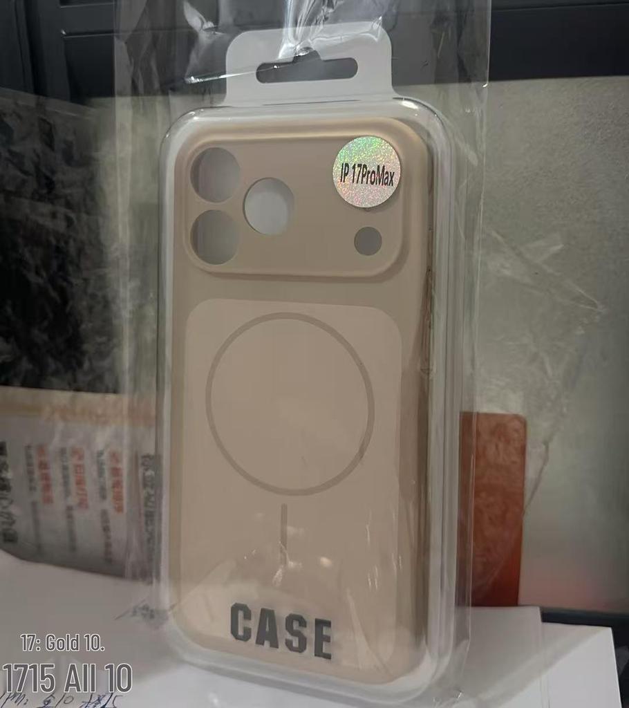 iPhone 17 Pro Max Liquid Silicone Magnetic Color-blocking Thin Protective Case