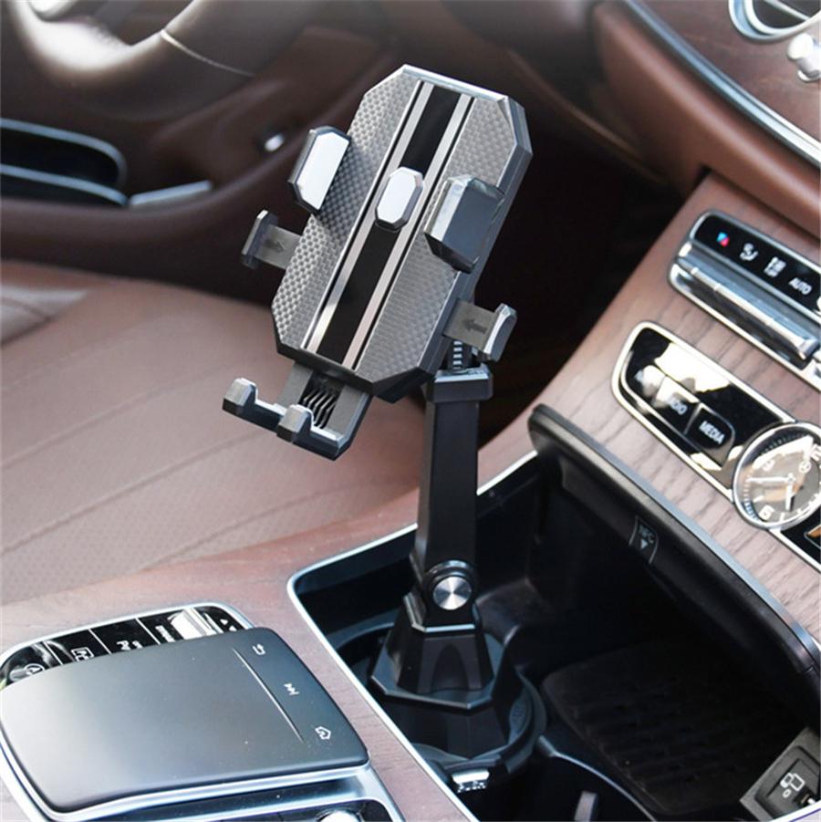 Height Adjustable Cell Phone Bracket Car Cup Holder Mount Cradle Stand Universal