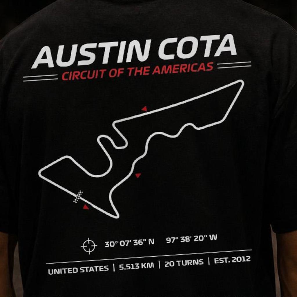Austin Cota Circuit Shirt, Formula Racing Circuit Track Map T-Shirt, Motorsport Gift for racer, Track Fans Tee, Circuit of the Americas