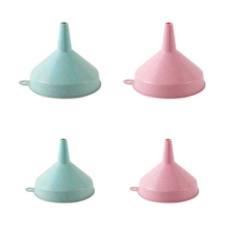 5 Pack Plastic Kitchen Funnel Liquid Funnel Oil Funnel for Filling Bottle with Oil Liquid Food Powder 2 Colors to Choose