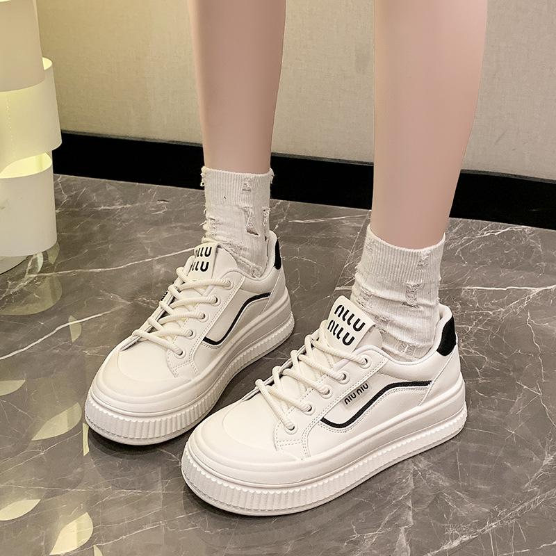 Women's Fashion Casual Solid Color Sneakers Women's Shoes Ladies 2024 Fall New Designer Sneakers Zapatillas De Mujer