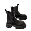 Chelsea Martin Boots Women's Spring and Autumn Single Boots 2025 New Big Head Platform Cigarette Medium Boots Coffee Short Boots Trendy Girl