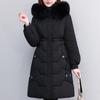Warm Long Parkas for Women 2023 Thick Winter Clothes Women Cotton Padded Coat Hooded with Faux Fur Collar Korean Style Winter Jackets