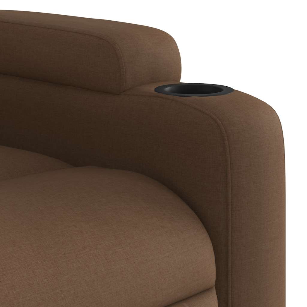 Electric Massage Chair Brown Fabric