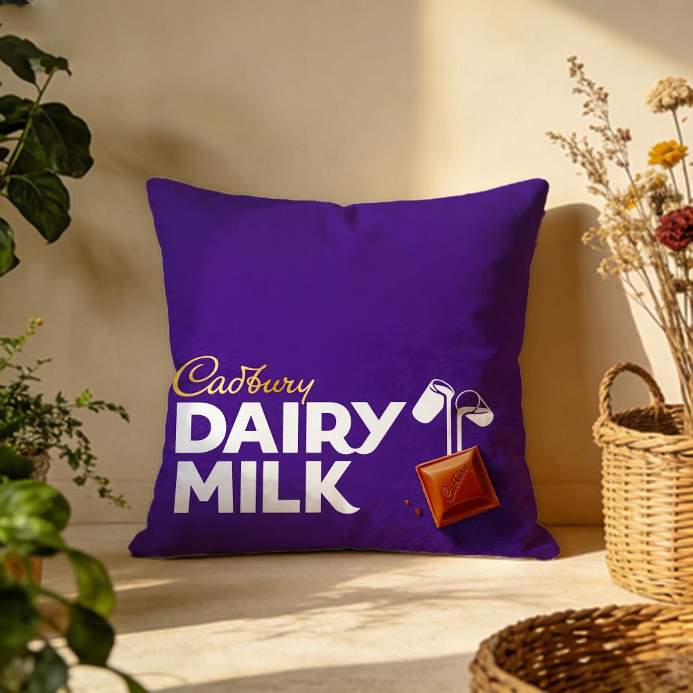 Hot CCadburyable Cushion Cover Versatile DoubleSided Pillow Case Fit for Sofa Bed Car Daily Decor
