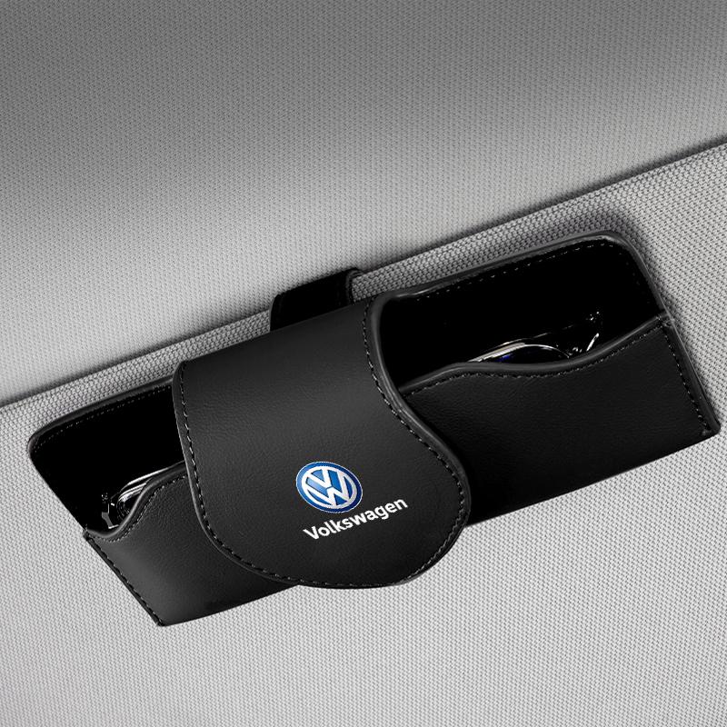For VW Volkswagen Jetta MK5 Golf Sun Visor Sunglasses Storage Box Car Interior Accessories For Volkswagen T-ROC R Polo Beetle Ti