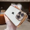 Роскошный прозрачный чехол с покрытием для iPhone 17 Air 16 15 14 Plus 13 12 mini 11 Pro Max, задняя крышка с защитой объектива