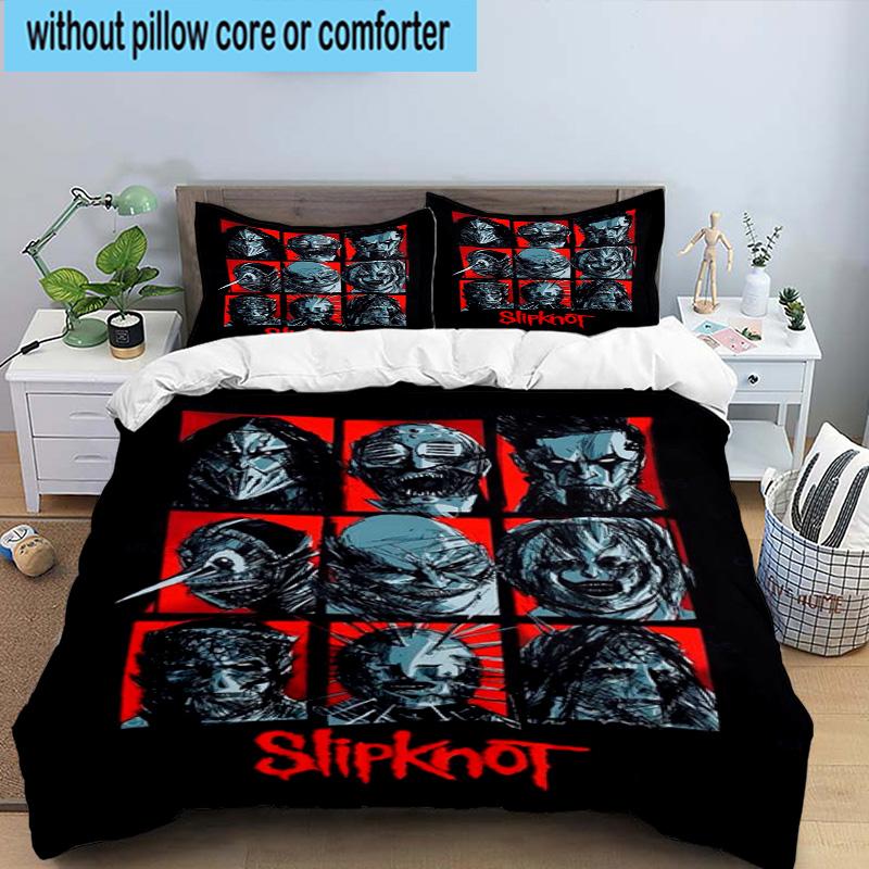 3PCS Skull Rock musi 3pcs Bedding,Including 3PCS Duvet Cover And 2pcs Pillowcases Perfect for Christmas,Ideal for Bedroom, Dormitory