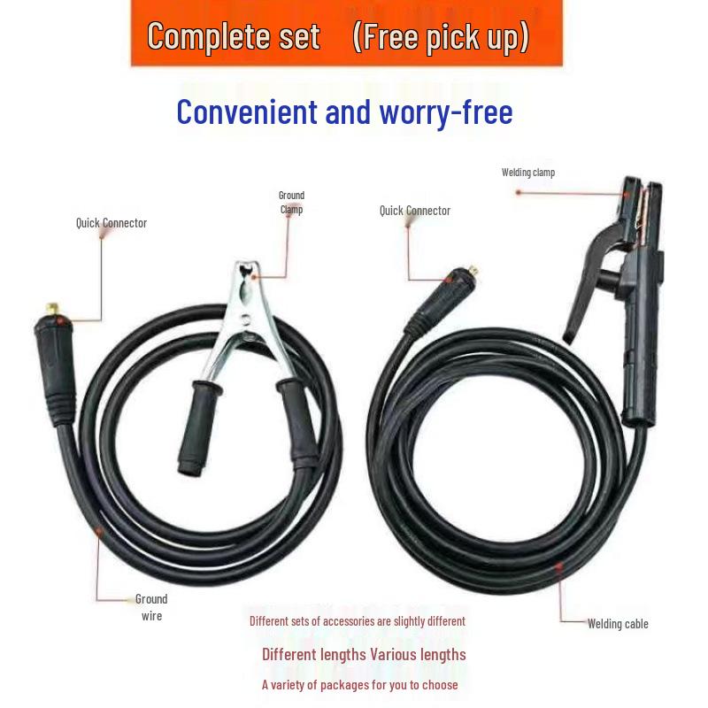 Бытовой сварочный аппарат в комплекте с кабелями и держателем