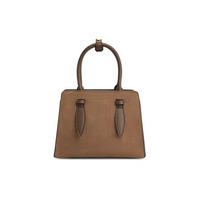 Charles & Keith Винтажная замшевая маленькая квадратная сумка-тоут Женские сумки-тоут Мокка-коричневый CK2-30782733-1