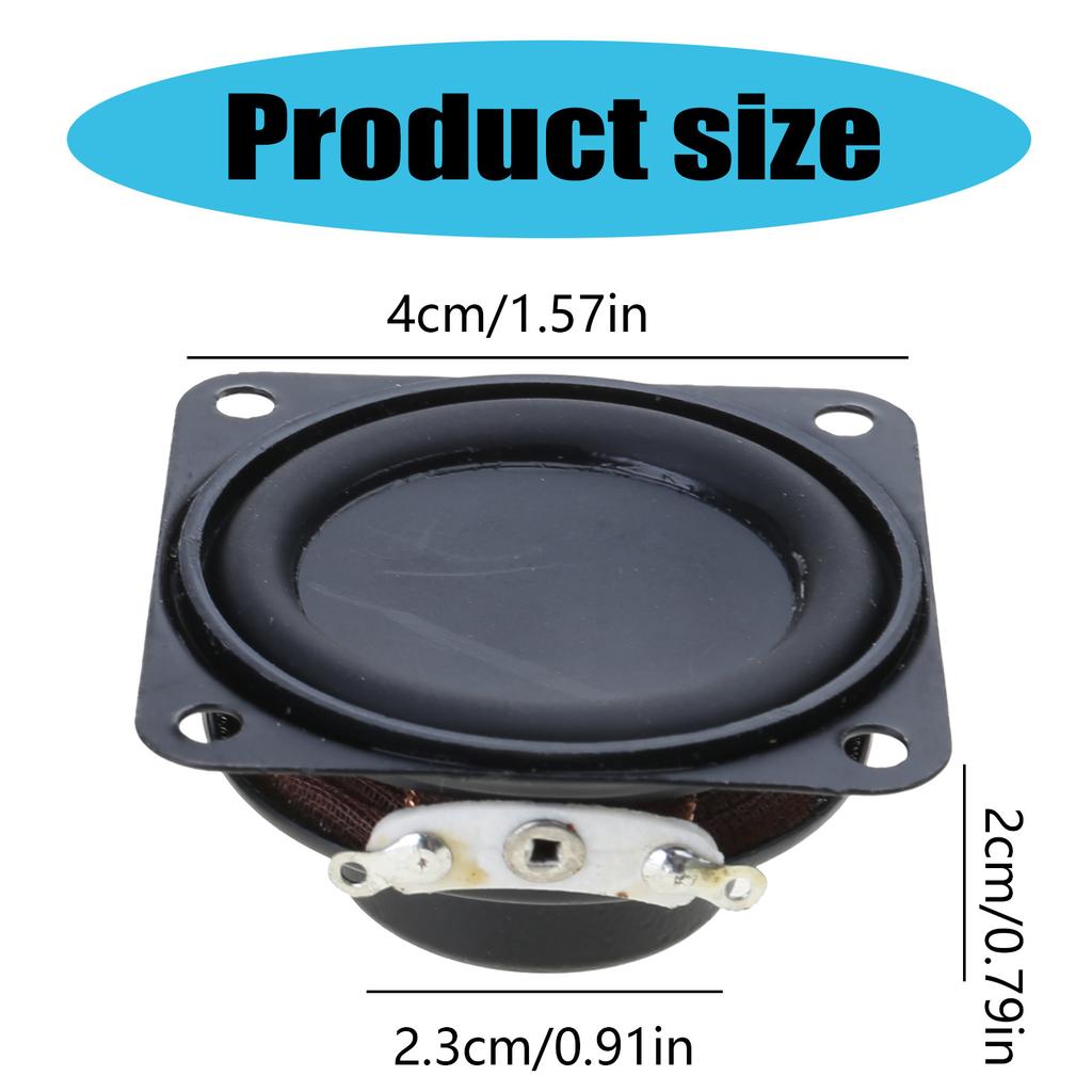 2 шт. 40 мм 4 Ом 5 Вт портативные динамики 2 дюйма 16 ядер маленькие полнодиапазонные резиновые боковые внутренние магнитные сменные динамики
