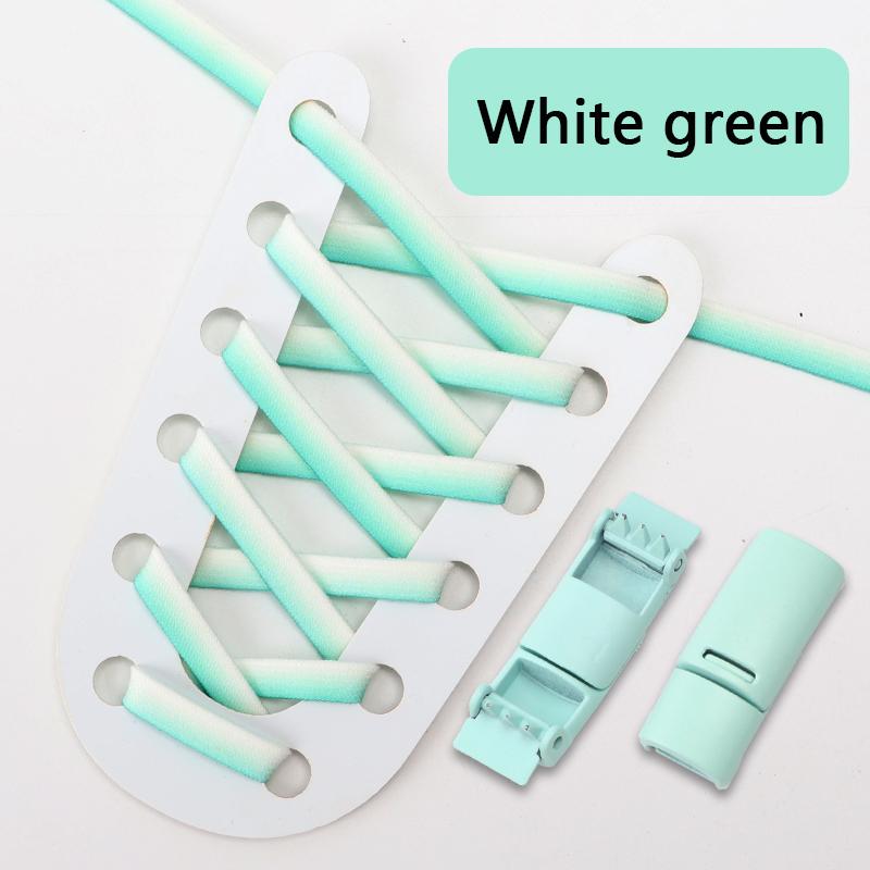 Магнитные шнурки с замком без завязывания, плоские эластичные градиентные разноцветные шнурки для кроссовок для детей и взрослых, шнурки без завязывания