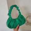 Women's Pleated Cloud PU Leather Shoulder Bag  Solid Color Shoulder Bags  French  Leisure Armpit Bag
