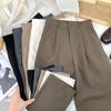 Fall Spring Black Haren Pants Women Fashion Elastic High Waist Casual Trousers Woman Korean Style Solid Office Pant